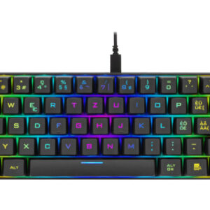 DELTACO   TKL Gaming Keyboard mech RGB GAM075CH  red switch, CH-Layout, black