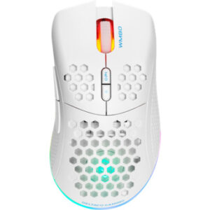 DELTACO   Lightweight Gaming Mouse,RGB GAM120W   Wireless, White, WM80