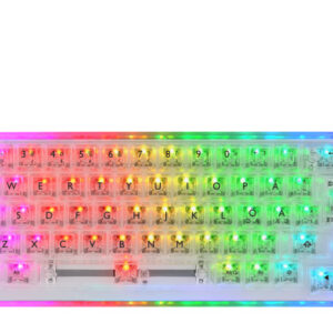 DELTACO   TKL Gaming Keyboard mech GAM160TCH transparent RGB CH-Layout