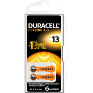 DURACELL  Hörgeräte Batterie Easy Tab 13        PR48, ZincAir, 1.5V    6 Stück