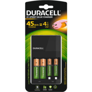 DURACELL  Ladegerät CEF14 4-118577  inkl.2xAA + 2xAAA    4 Stunden