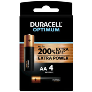 DURACELL  Batterie Optimum 4-137486  AA, LR6, 1.5V          4 Stück