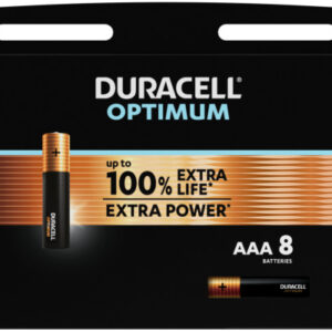 DURACELL  Batterie Optimum 4-137714  AAA, LR03, 1.5V        8 Stück