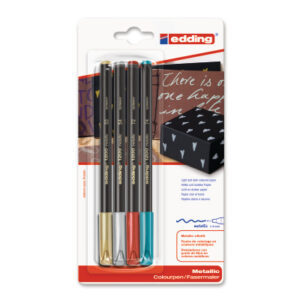 EDDING    Faserschreiber 1200 Met. 1-3mm 1200METBL 4 Stück ass. Etui
