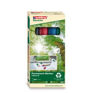 EDDING    Permanent Marker 22  1.0-5.0mm 22-E4     4-farbig ass.