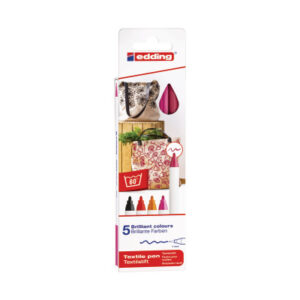 EDDING    Textilstift 4600 3946      Warm Color             5 Stück
