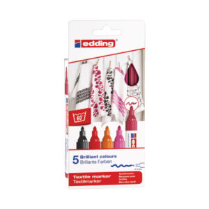 EDDING    Textilmarker 4500 3949      Warm Color             5 Stück