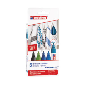 EDDING    Textilmarker 4500 3950      Cool Color             5 Stück
