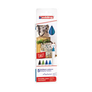 EDDING    Textilstift 4600 3951      Cool Color             5 Stück