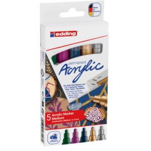 EDDING    Acrylmarker 5100         2-3mm 00-E5-999 metallic, ass.         5 Stück