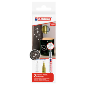 EDDING    Paintmarker 751          1-2mm 751-E3    gold/silver/white      3 Stück