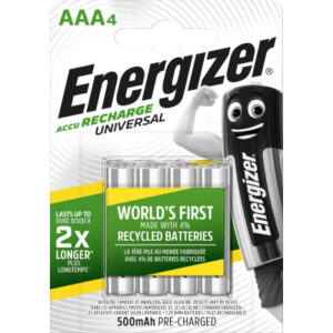 ENERGIZER Batterie Akku E30137570 AAA/HR03, 500mAh, 4 Stück