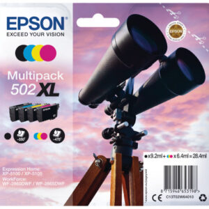 EPSON     Multipack Tinte 502XL    CMYBK T02W640   WF-2860/XP-5100        4-color