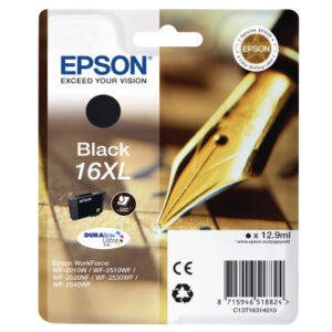 EPSON     Tintenpatrone 16XL     schwarz T163140   WF 2010/2540        500 Seiten