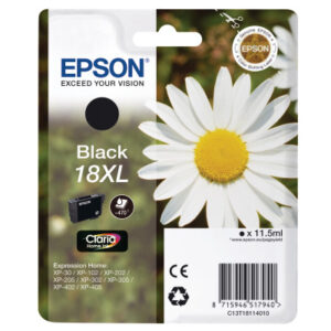 EPSON     Tintenpatrone 18XL     schwarz T181140   XP 30/405           470 Seiten