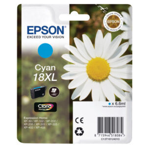 EPSON     Tintenpatrone 18XL        cyan T181240   XP 30/405           450 Seiten
