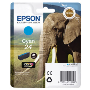EPSON     Tintenpatrone 24          cyan T242240   XP 750/850          360 Seiten