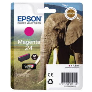 EPSON     Tintenpatrone 24       magenta T242340   XP 750/850          360 Seiten