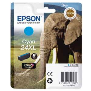 EPSON     Tintenpatrone 24XL        cyan T243240   XP 750/850          500 Seiten