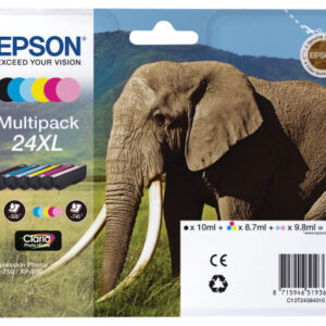 EPSON     Multipack Tinte  24XL  6-color T243840   XP 750/850        6x500 Seiten