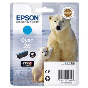 EPSON     Tintenpatrone             cyan T261240   XP 700/800          300 Seiten
