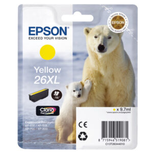 EPSON     Tintenpatrone 26XL      yellow T263440   XP 700/800          700 Seiten