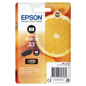 EPSON     Tintenpatrone 33 photo schwarz T334140   XP-530/630/830      200 Seiten