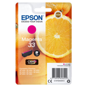 EPSON     Tintenpatrone 33       magenta T334340   XP-530/630/830      300 Seiten