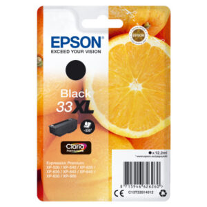 EPSON     Tintenpatrone 33XL     schwarz T335140   XP-530/630/830      530 Seiten