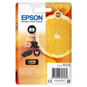 EPSON     Tintenpatrone 33XL  ph.schwarz T336140   XP-530/630/830      400 Seiten