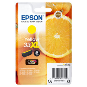 EPSON     Tintenpatrone 33XL      yellow T336440   XP-530/630/830      650 Seiten