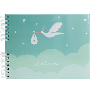 EXACOMPTA Spiralalbum            32x22cm 16334E    blau, Storch         50 Seiten