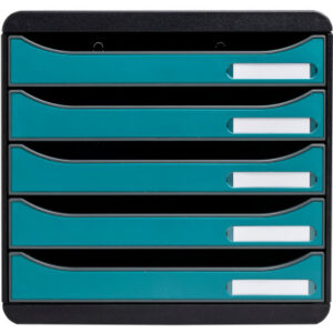 EXACOMPTA Schubladenbox SKANDI       A4+ 30934D    Big Box, 5 Schubl., blau