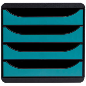 EXACOMPTA Schubladenbox SKANDI       A4+ 31034D    Big Box, 4 Schubl., blau