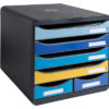 EXACOMPTA Schubladenbox BeeBlue      A4+ 3124202D  Big Box Maxi, 6 Schubladen – Bild 2