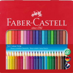 FABER-CA. Farbstifte Colour Grip 112423    24 Farben           Metalletui