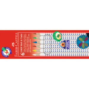 FABER-CA. Kreide Grip 113210    6 Farben ass.             Etui