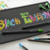 FABER-CA. Farbstifte Black Edition 116412    neon Farben ass. 12 Stück – Bild 4
