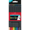 FABER-CA. Farbstifte Black Edition 116412    neon Farben ass. 12 Stück