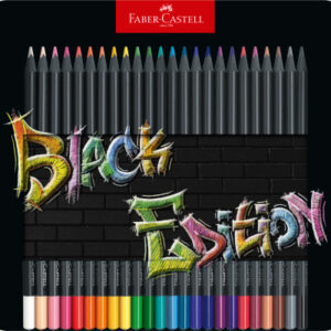 FABER-CA. Farbstifte Black Edition 116425    24 Farben, Metalletui