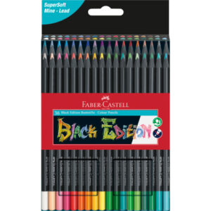 FABER-CA. Farbstifte Black Edition 116436    neon Farben ass. 36 Stück