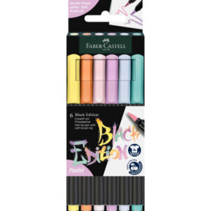 FABER CA. Fasermaler Black Edition 116453    Pastell               6er Etui