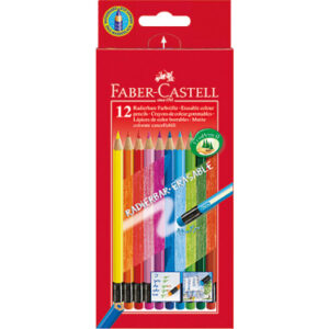 FABER-CA. Radierbare Farbstifte 116612    sechskant, 12 Farben