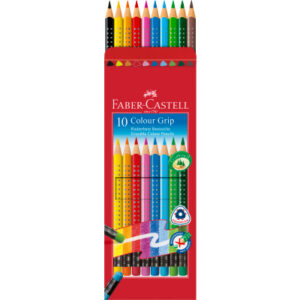 FABER-CA. Radierbare Farbstifte GRIP 116613    dreikant, 10 Farben