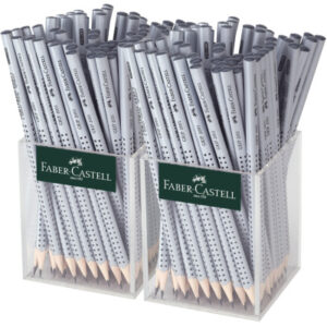 FABER-CA. Bleistift Grip 2001     2mm/HB 117023    Köcher, silber       144 Stück