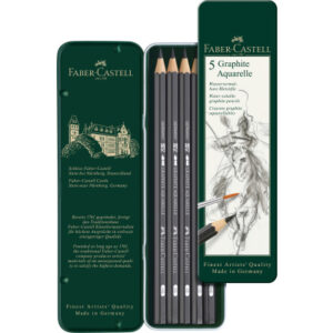 FABER-CA. Graphite Aquarelle Bleistift 117805    Metalletui             5 Stück