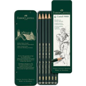 FABER-CA. Bleistift CASTELL 9000 119063    Metalletui             6 Stück