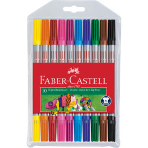 FABER-CA. Doppelfasermaler       1/3-5mm 151110    10 Farben, Etui