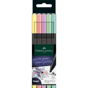 FABER-CA. Finepen Grip             0.4mm 151602    5 couleurs, Pastell