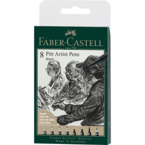 FABER-CA. Artist Pen Tuschestift 167158    schwarz                 8 Stk.